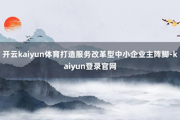 开云kaiyun体育打造服务改革型中小企业主阵脚-kaiyun登录官网