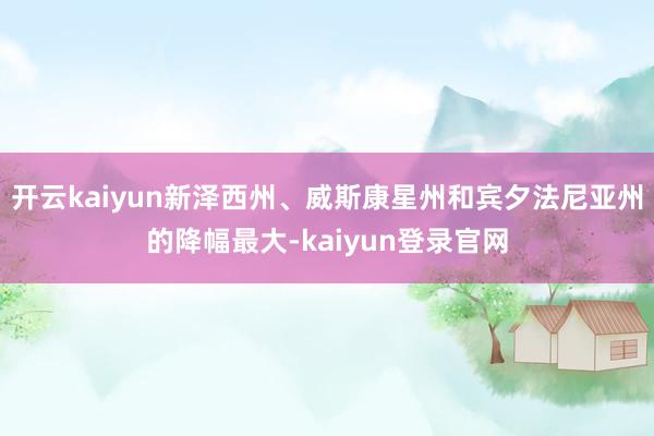 开云kaiyun新泽西州、威斯康星州和宾夕法尼亚州的降幅最大-kaiyun登录官网